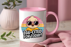 Cartoon Chick Wearing Sunglasses Egg Cited For Today Product Image 3