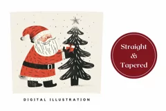Christmas Tree Tumbler Wrap, Santa Claus Tumbler Sublimation Product Image 3