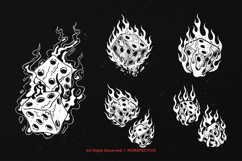 10 Bundle Dark Art Fire Dice Gamble Casino Fortune Roll Cube Product Image 5