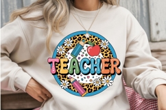 Retro Cute Teacher PNG Product Image 3