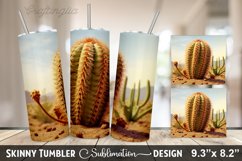 Desert Cactus Tumbler Sublimation Design Product Image 1