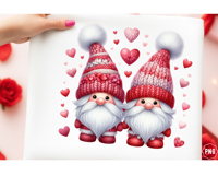 Gnomes Valentine Clipart | Valentine&#039;s Day Sublimation Product Image 3