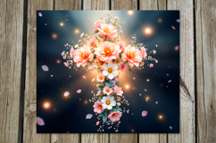 Christian cross &amp; flowers | 4 Faith Skinny tumbler designs P Product Image 3