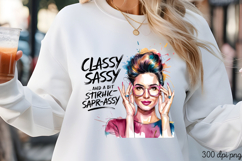 Classy sassy and a bit PNG, Sassy Pinup Girl Sublimation PNG Product Image 1