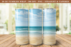 Beach Tumbler Wrap | 20 oz tumbler wrap Product Image 1