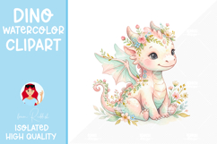 11 Cute Baby Dragon Watercolor Cliparts Set Product Image 4