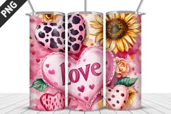 Lovely Hearts Tumbler Design | Valentine&#039;s Day Tumbler Wrap Product Image 4