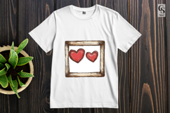 Rustic Heart Wooden Frame Illustration Clipart PNG Product Image 2