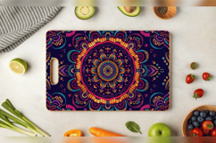 Colorful Mandala Cutting Boards sublimation Design Product Image 3