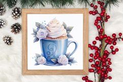 Pastel Christmas Coffee Cup Sublimation, Christmas Clipart Product Image 3