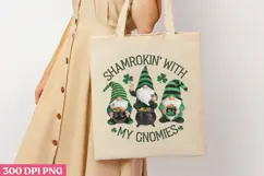 Shamrockin With My Gnomies PNG, St Patricks Day Gnome Sublim Product Image 3