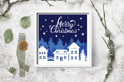 Layered papercut Christmas card / cut files SVG Product Image 2