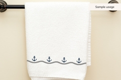 Seamless Nautical Anchor And Rope Border SVG Product Image 3