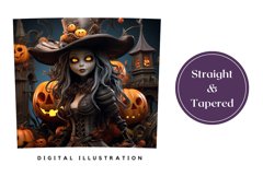 3D Halloween Tumbler Wrap, Halloween Witch Sublimation Product Image 3