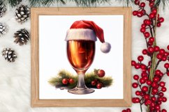 Christmas Wine Cup Sublimation Clipart Product Image 3