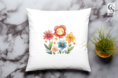 Cute Colorful Flowers Clipart Sublimation PNG Product Image 3