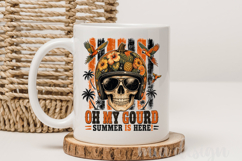 Summer Skull PNG Oh My Gourd Tropical Sublimation Design Product Image 3