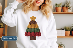 Crochet Yarn Christmas Tree PNG, Christmas tree PNG Product Image 3