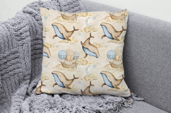 Watercolor Whale Dreams Seamless Pattern Product Image 3