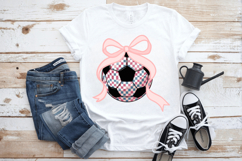 Soccer Ball Pink Bow PNG Sublimation | Soccer PNG Design Product Image 3