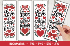 Beautiful Love Bookmark svg png Product Image 1