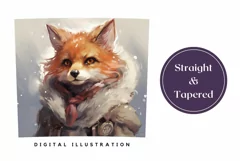 Winter Fox Tumbler Wrap Design, Frostpunk Sublimation Design Product Image 3