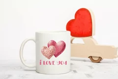 I love You Illustration, Valentine's Day Sublimation PNG Product Image 3