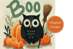 Boo Halloween Tumbler, Halloween Owl Sublimation Tumbler Product Image 3