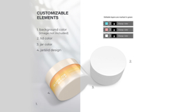 Plastic Cream Jars - PSD Mockup Product Image 3
