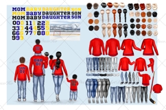 Hockey Family clipart: &quot;HOCKEY CLIPART&quot; Hockey jerseys PNG Product Image 2
