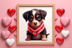 Cute Valentine Dog Clipart, Valentines Day Dog Clipart Product Image 3