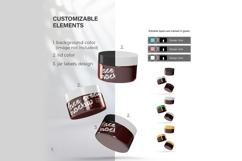 Amber Glass Jars - PSD Mockup Product Image 3