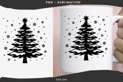 Christmas tree silhouette png design for T-shirts Product Image 3