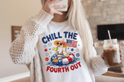 Chill the Fourth Out Goose PNG T-Shirt|4th of July PNG Subli Product Image 3