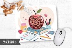 Colorful Leopard Printed Apple Creative Elements Mouse Pad Product Image 1