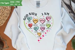 God Says I Am Valentine SVG | Valentine's Day PNG Product Image 4