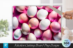 Pink And White Eggs Cutting Board sublimation Design Product Image 1
