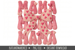 Crochet Mama Valentine PNG | Yarn Latch Hook Valentine PNG Product Image 1