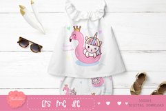 Summer Unicorn seamless pattern digital paper kawaii clipart Product Image 6