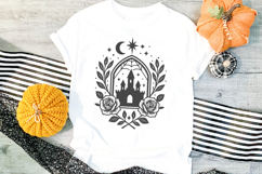 Gothic Castle Roses Moon Halloween SVG PNG Clipart Product Image 3