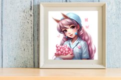 Unicorn Nurse Clipart, Unicorn Nurse Sublimation Product Image 3