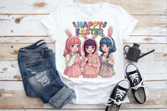 Happy Easter Bunny Cute Girl PNG Sublimation | Happy Easter Product Image 3