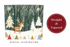 Christmas Tumbler Wrap, Winter Deer Tumbler Sublimation Product Image 3