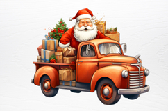 Christmas Truck Sublimation Clipart PNG Product Image 3
