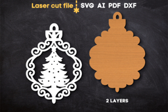 Christmas Tree Toy SVG laser cut file for Glowforge Product Image 3