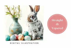 Easter Tumbler Sublimation PNG, Cute Bunny Tumbler Wrap Product Image 3