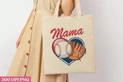 Mama PNG, Baseball Mama Sublimation PNG Product Image 1