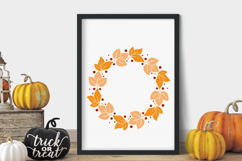 Hand drawn Autumn leaf wreath|Fall foliage frame Product Image 3