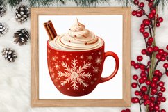 Christmas Cake Clipart, Christmas Cappuccino Clipart Product Image 3