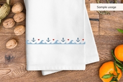 Seamless Nautical Anchor And Heart Border SVG Product Image 3